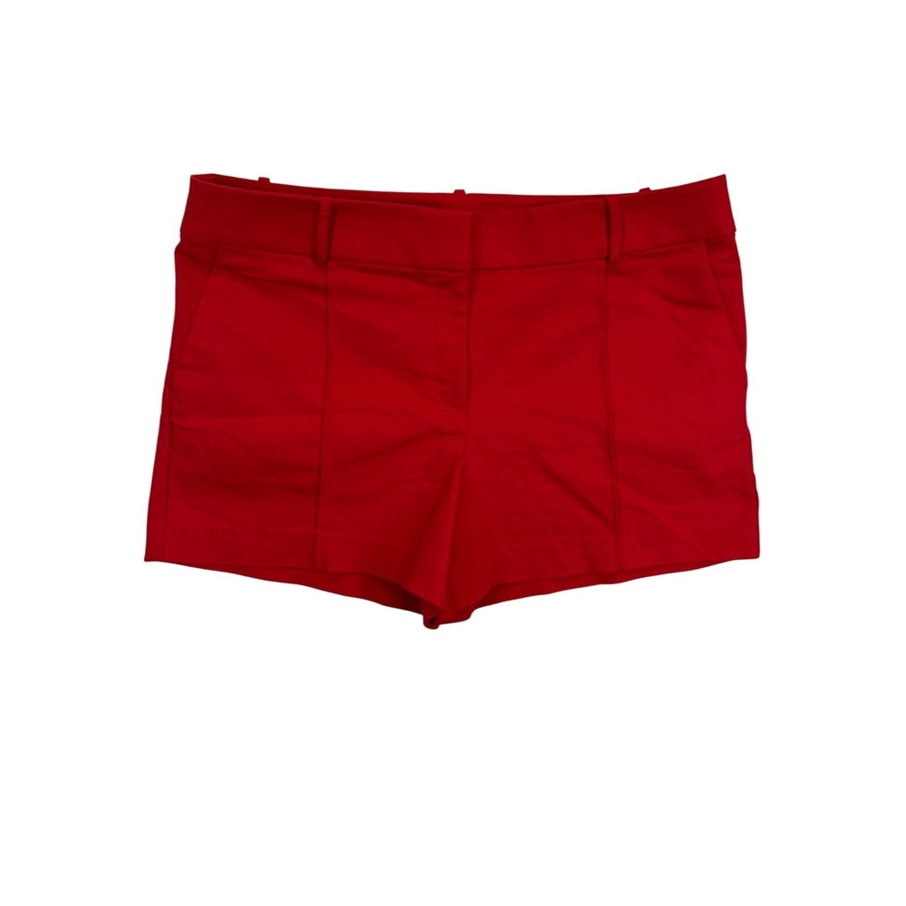 Loft Shorts Womens 14 Red Tailored Dressy Flat‎ Front Heavyweight